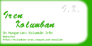 iren kolumban business card